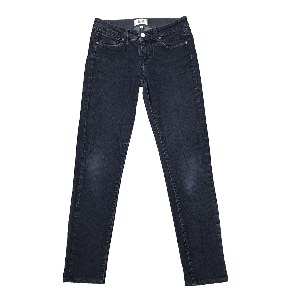 Paige Skyline Skinny Jeans Womens 26 Dark Wash Low Rise Stretch Denim USA